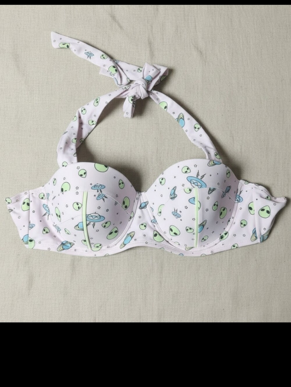 Pastel Alien Spaceship Bathing suit Top